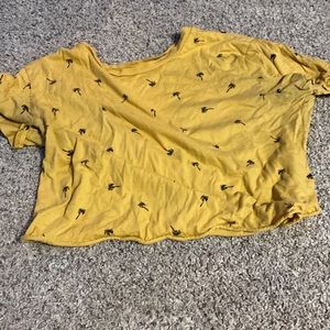 cropped palm tree shirt